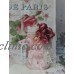 ~ Shabby Chic ~ Painted Decor Decoupage Mason Jar/French Label "De Paris" ~   283076446232